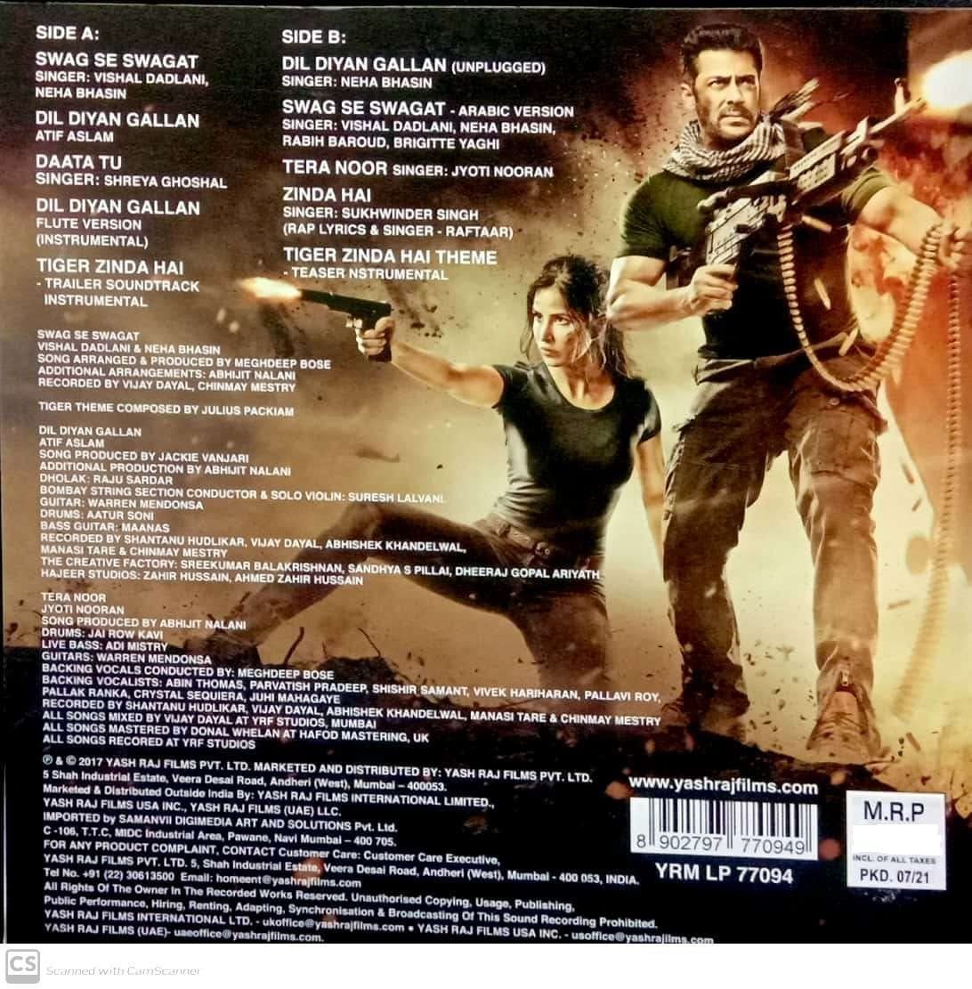 Tiger Zinda Hai, Vishal And Shekhar, Irshad Kamil , Vinyl Record, Lp - Image 2