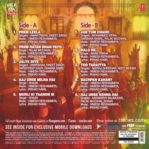 Prem Ratan Dhan Payo Vinyl Record, Lp - Image 2