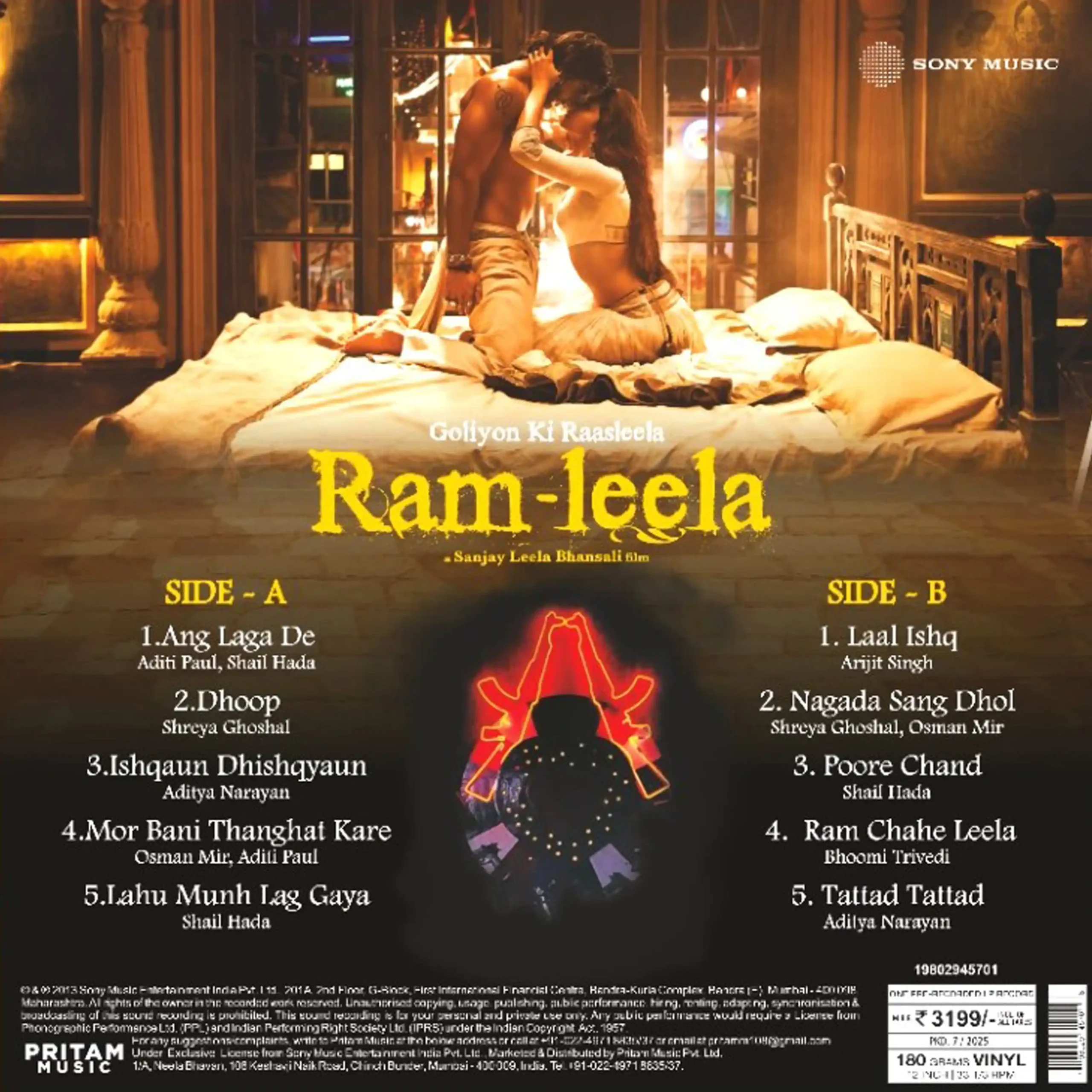 Goliyon Ki Raasleela Ram-Leela - Sanjay Leela Bhansali,Vinyl Record, Lp - Image 2