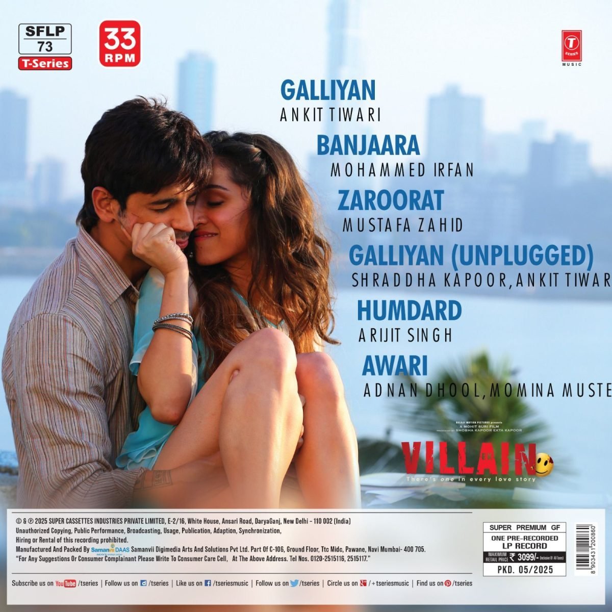Ek Villain (There’s One In Every Love Story), Vinyl Record,Lp - Image 2