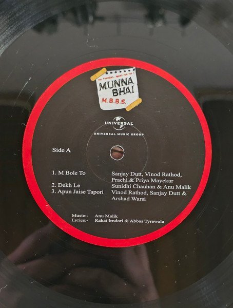 Munna Bhai M.B.B.S. , Anu Malik, Rahat Indori & Abbas Tyrewala, Vinyl Record, Lp - Image 3