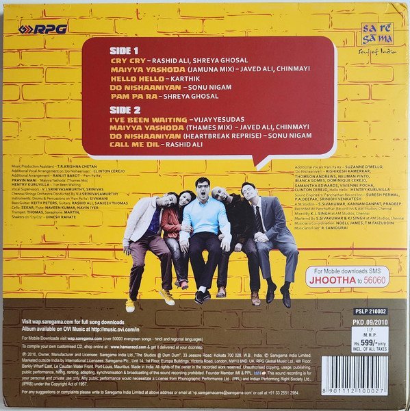 Jhootha Hi Sahi, A.R. Rahman, Abbas Tyrewala, Vinyl Record, Lp - Image 2